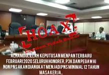 Video Pengangkatan Tenaga Honorer, P3K, dan Pegawai Non-PNS Hoaks