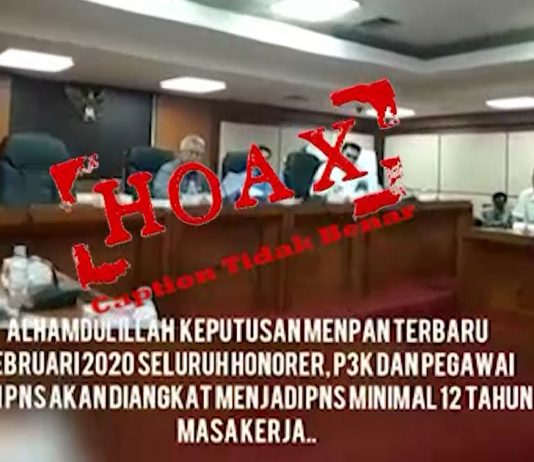 Video Pengangkatan Tenaga Honorer, P3K, dan Pegawai Non-PNS Hoaks