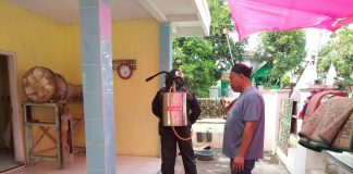 Babinsa Koramil Cikande Ajak Warga Social Distancing