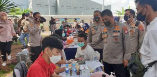 Ditlantas Polda Banten Gelar Gerai Vaksin Presisi
