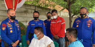 Gandeng PT Lingga Perdana, Ditpolair Polda Banten Lakukan Vaksinasi Presisi