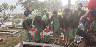 Prajurit Kopassus Ziarah di TMP Dreded Bogor dalam rangka HUT ke 70 Kopassus