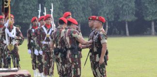 Danjen Kopassus Mayjen TNI Iwan Setiawan Pimpin Sertijab Komandan Grup 1 Kopassus