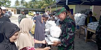 Yayasan Budha Tzu Chi Bersama Kodim Serang Berbagi Sembako di Kecamatan Padarincang