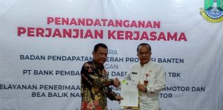 Sukses Elektronifikasi Pajak Daerah, Bank Banten dan BapendaProvinsi Banten Perpanjang Kerja Sama