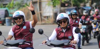 Pj Wali Kota Serang Yedi Rahmat Antusias Ikuti Touring Electric Vehicle with Media Hingga Garis Finish