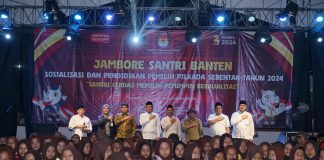 Ratusan Santri Ikut Jambore Santri Banten di Ponpes Qothrotul Falah Lebak