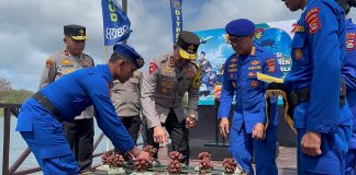 HUT ke-74, Ditpolairud Polda Banten Gelar Transplantasi Terumbu Karang