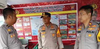 Lagi Kompak, Kapolres dan Wakapolres Serang Jalan Bareng Tinjau Pospam Nataru Ciruas dan Ciujung