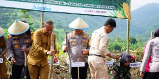 Dukung Swasembada Pangan, Polda Banten Laksanakan Penanamanan Jagung Serentak 1 Juta Hektar
