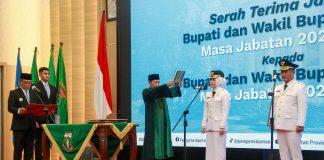 Ratu Rachmatuzakiyah-Najib Hamas Resmi Jabat Bupati dan Wakil Bupati Serang