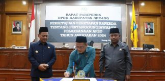 DPRD Kabupaten Serang Tetapkan Raperda Pertanggungjawaban APBD 2024