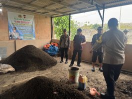 Kapolres Serang Tinjau Pembuatan Pupuk Organik Binaan