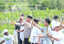 Kapolda Dampingi Wapres RI Tanam Mangrove di Mauk Tangerang