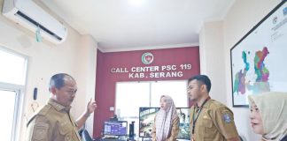 Najib Hamas Cek Kesiapan UPT PSC 119 Kabupaten Serang Jelang Nataru