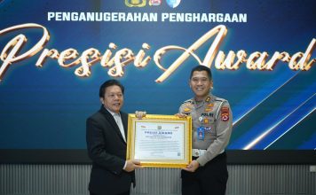 Ditlantas Polda Banten Terima Presisi Award