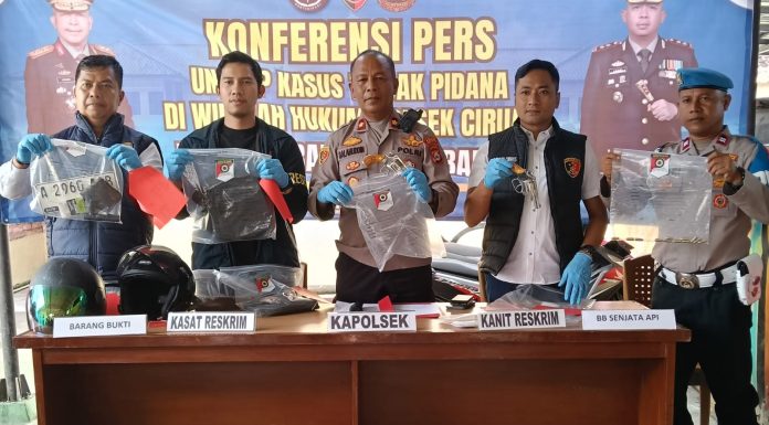 Polsek Ciruas Ungkap Penggunaan Senpi Pelaku Curanmor