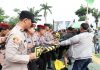 Amankan May Day, Polda Banten Gelar Simulasi Sispam Kota