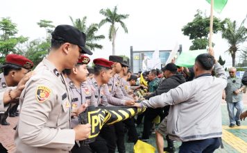 Amankan May Day, Polda Banten Gelar Simulasi Sispam Kota