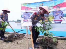 Wujudkan Lingkungan ASRI, Polda Banten Tanam Seribu Pohon