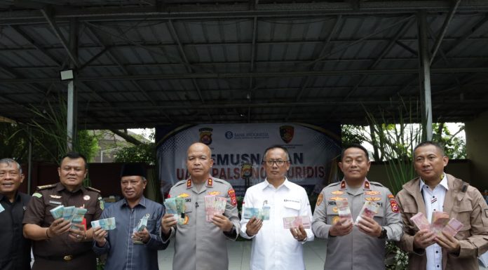 Polda Banten Musnahkan 8.527 Lembar Uang Palsu
