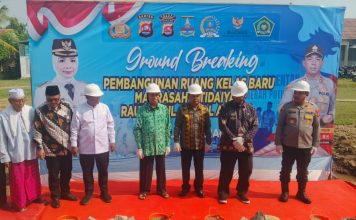 Kemenag Banten Bersama Polres dan Pemkab Serang Bangun Kelas Baru Madrasah Ibtidaiyah Raoudatul Athfal Astana