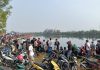 Pemancing Berebut Lapak dalam Mancing Mania Polres Serang