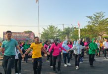 Polres Serang Bersama Forkopimda Olahraga Bersama Jelang HUT Bhayangkara ke-80